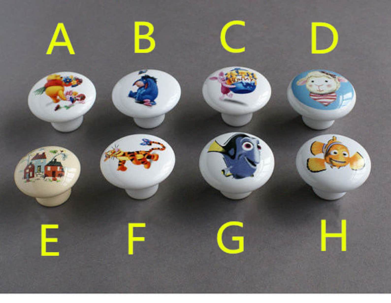 Ceramic Knobs Kids Children Dresser Knobs Drawer Knob Pulls Etsy