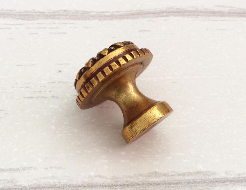 Antique Gold Brass Dresser Knob Drawer Knobs Pulls Handles Etsy