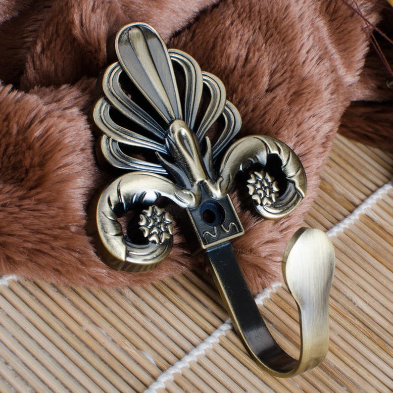 Decorative Coat Hooks Wall Hooks Towel Hook Antique Bronze Etsy