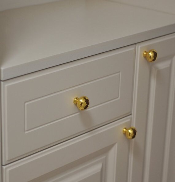 Unique Cabinet Door Knob Handle Bright Gold Dresser Pulls Etsy