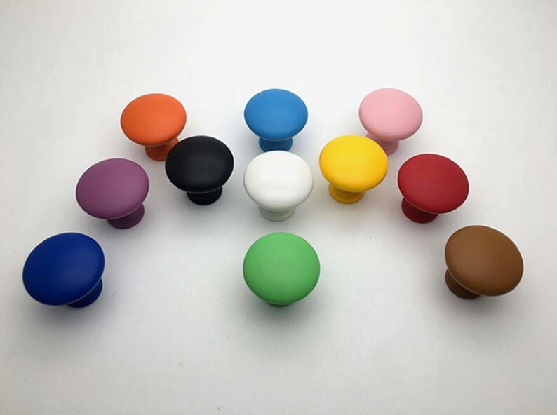 Colorful Dresser Knobs Drawer Pulls Kitchen Door Pull Etsy