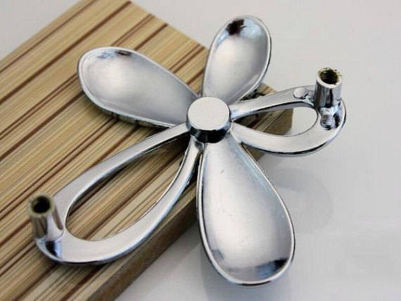 2.5 Silver Glass Dresser Pulls Drawer Pulls Knobs Handle Etsy