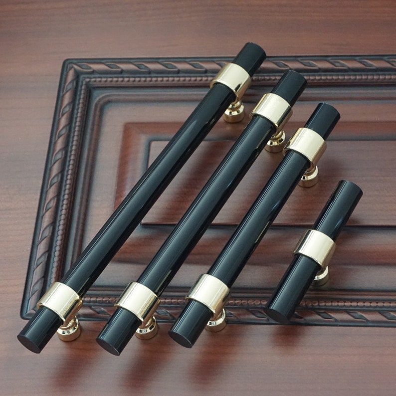 3 78 5 6 3 Lucite Drawer Pull Acrylic Black Etsy
