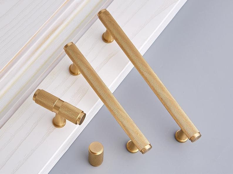 3.78'' 5'' Knurled T Bar Handles Gold Etsy UK