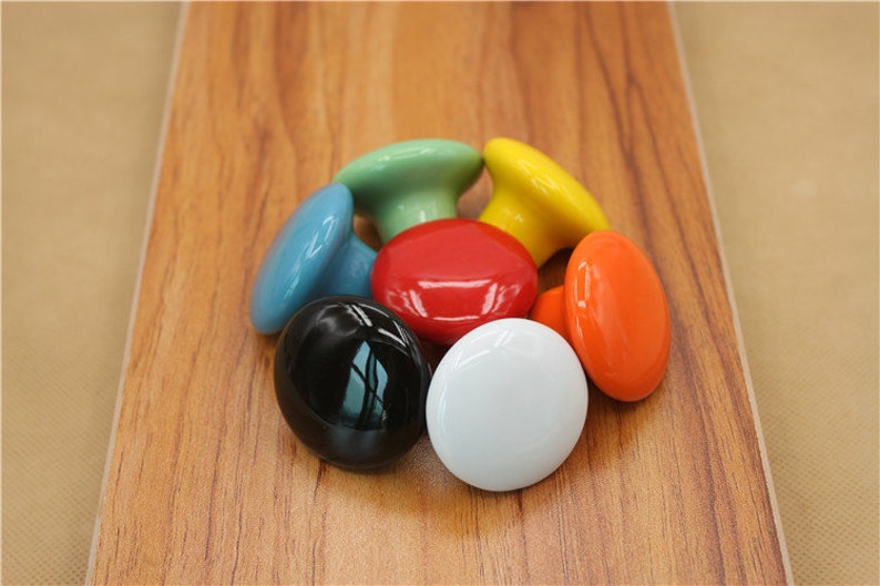 Ceramic Colorful Knobs for Children Drawer Knobs Dresser Knob Etsy