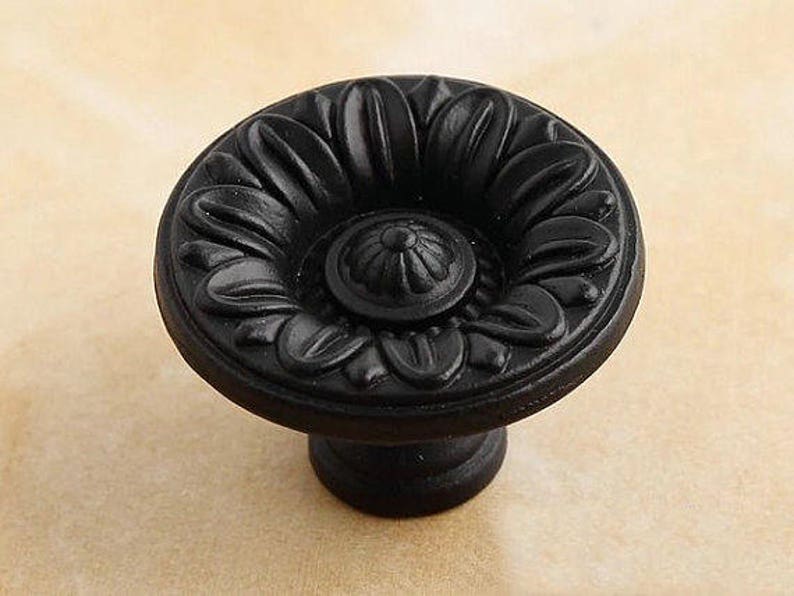 Black Door Handle Pulls Drawer Pull Handles Dresser Pulls Leaf