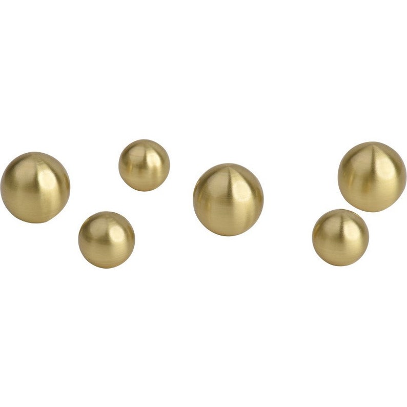 3/4'' 1'' Retro Ball Knobs Brass Dresser Knobs Etsy