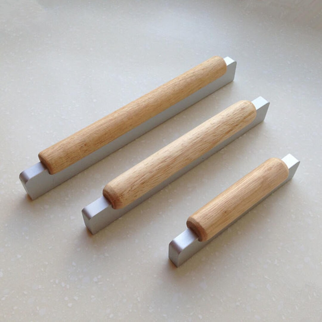 2.5'' 5'' 6.3'' Wood Drawer Pulls Etsy