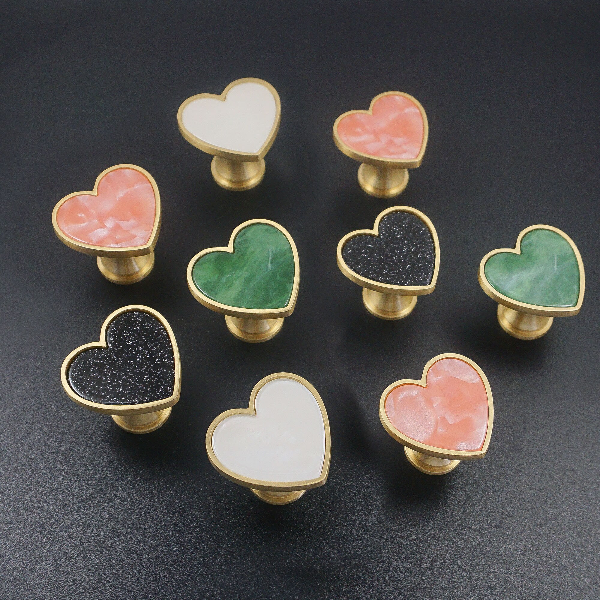 Stylish Colorful Heart Wall Hooks Solid Brass Hook Gift Wall Etsy