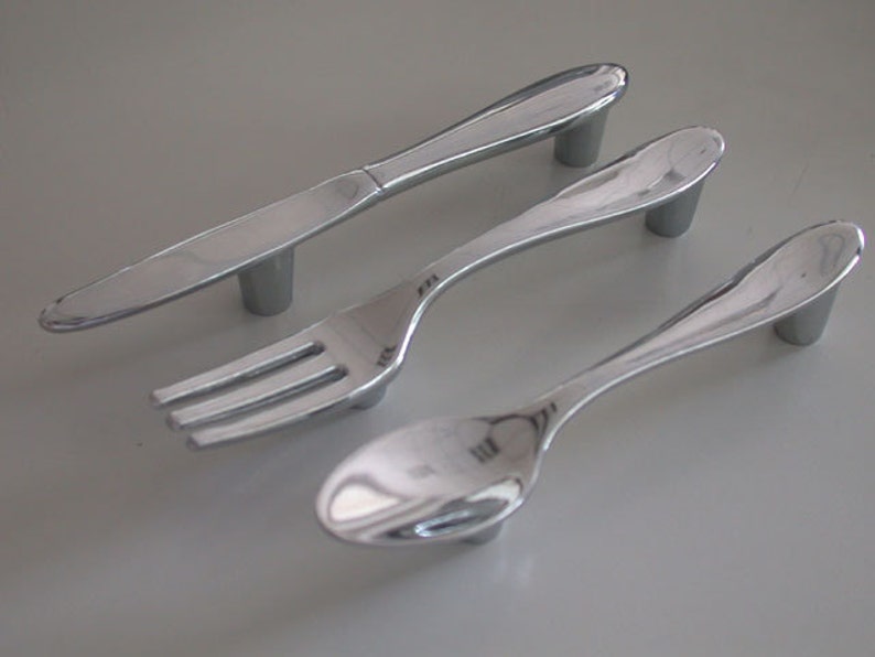 3'' Knife Fork Spoon Kitchen Door Pulls Handle Etsy
