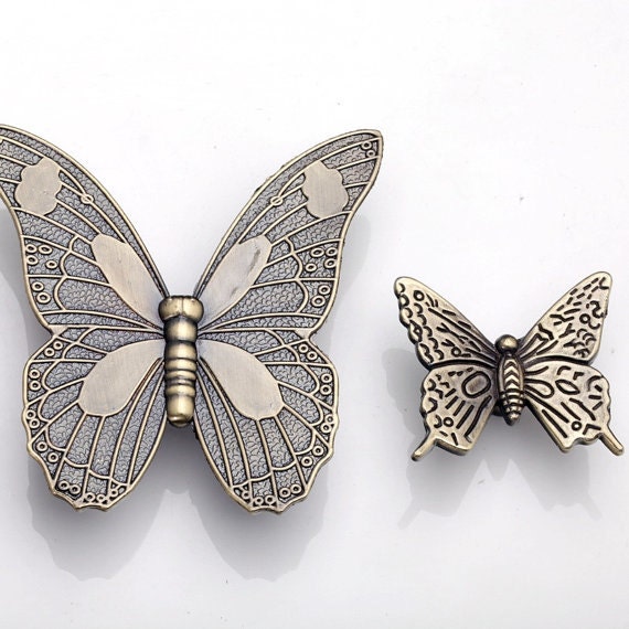 Butterfly Dresser Knobs Handles Cabinet Knob Drawer Knobs Etsy