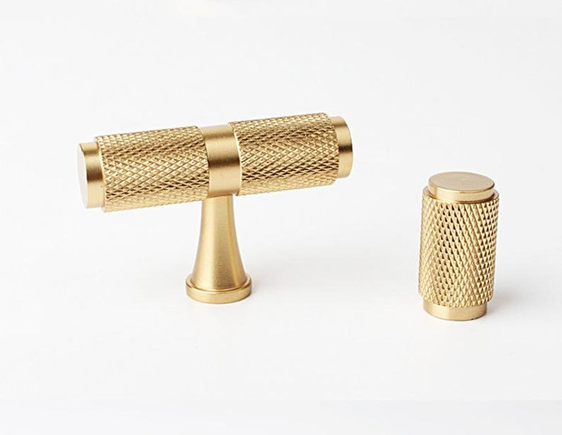 3.78'' 5'' Knurled T Bar Handles Gold Etsy