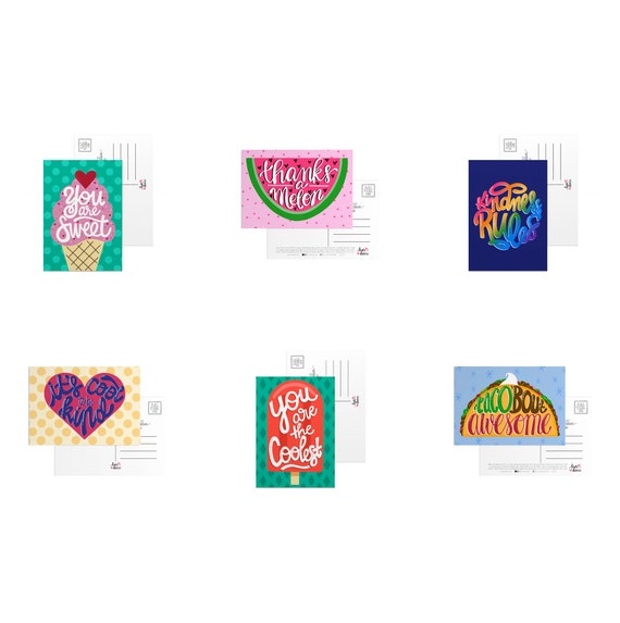 postcard thank you pack cute stationery cute postcards etsy cute postcards