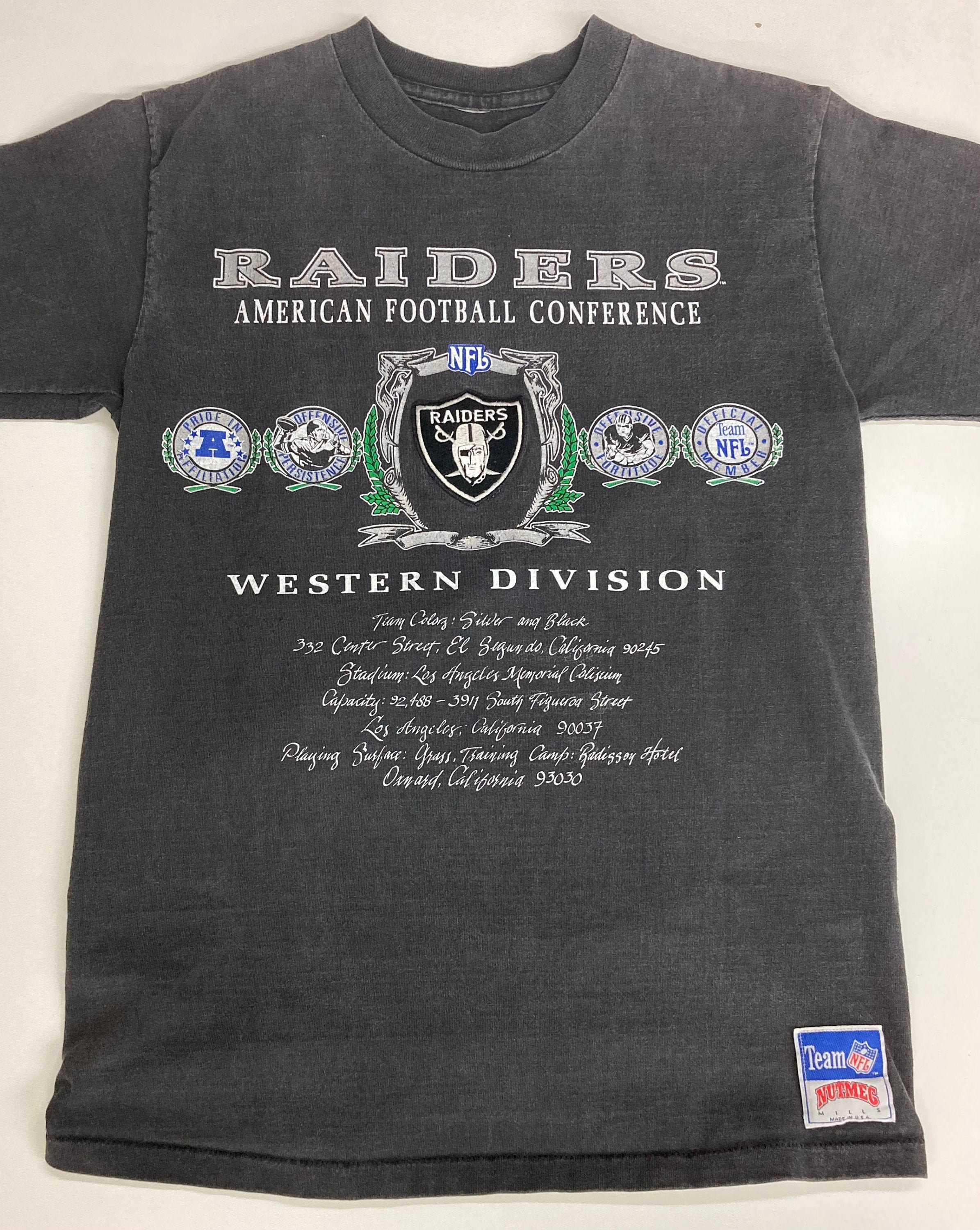 Vintage 1980/1990s Raiders T Shirt Western Conference | Etsy