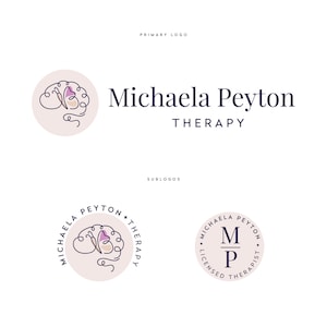 Brain Psychology Therapy Logo, Counseling Logo, Speech Therapy Logo, Spectrum Autism Therapy Logo, Psychology Logo Suite, Custom Logo