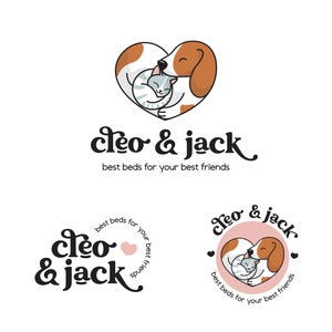 Dog and Cat Logo Design, Pets Logo, Dog Treats Logo | Dog Beds Logo | Dog Grooming Salon Logo | PetShop Logo | Branding Kit Pet Business