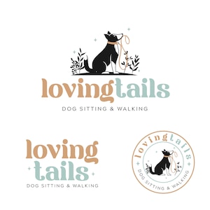 Design de logotipo para passeio de cachorro para animais de estimação, marca de logotipo de cachorro com trela, logotipo de empresa para passeio de cachorro, marca de babá para animais de estimação, pedido de logotipo personalizado