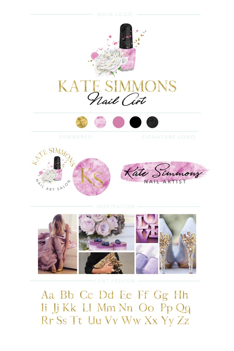 Nail Salon Gel Art Logo Branding Kit Nail Art Logo Nail Etsy Nail Salon Gel Art Logo Branding Kit Nail Art Logo Nail Etsy