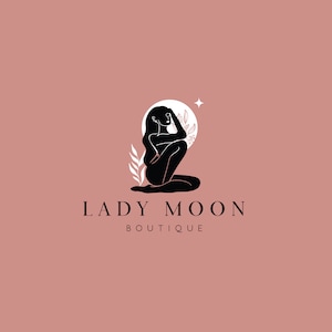 Mystic Moon Woman Logo| Body Beauty Care Logo | Skin Care Cosmetic Logo | Boutique Logo | Handmade Shop Logo | Watermark | Custom Branding