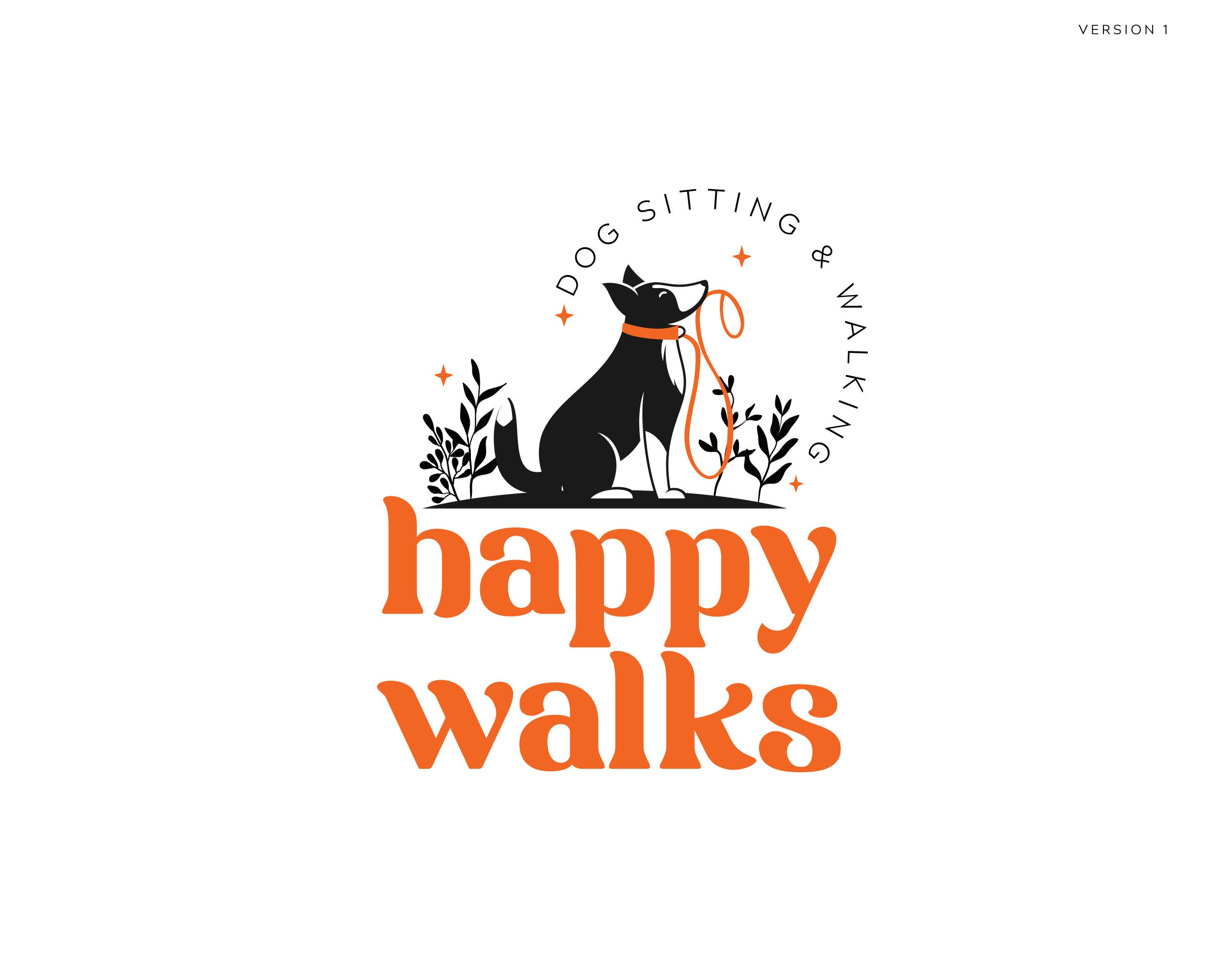 pet-sitting-dog-walking-logo-design-dog-with-leash-logo-etsy