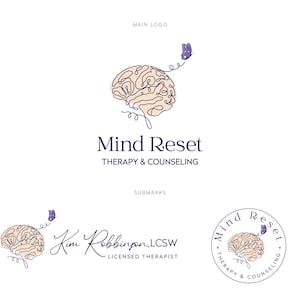 Logo Brain Counseling Therapie Psychologie, Logo Mind Heart Psycholoog, Life Coach Logo, Logo Neurologie, Logo Mind Health, Logo Mind Health, Custom Branding