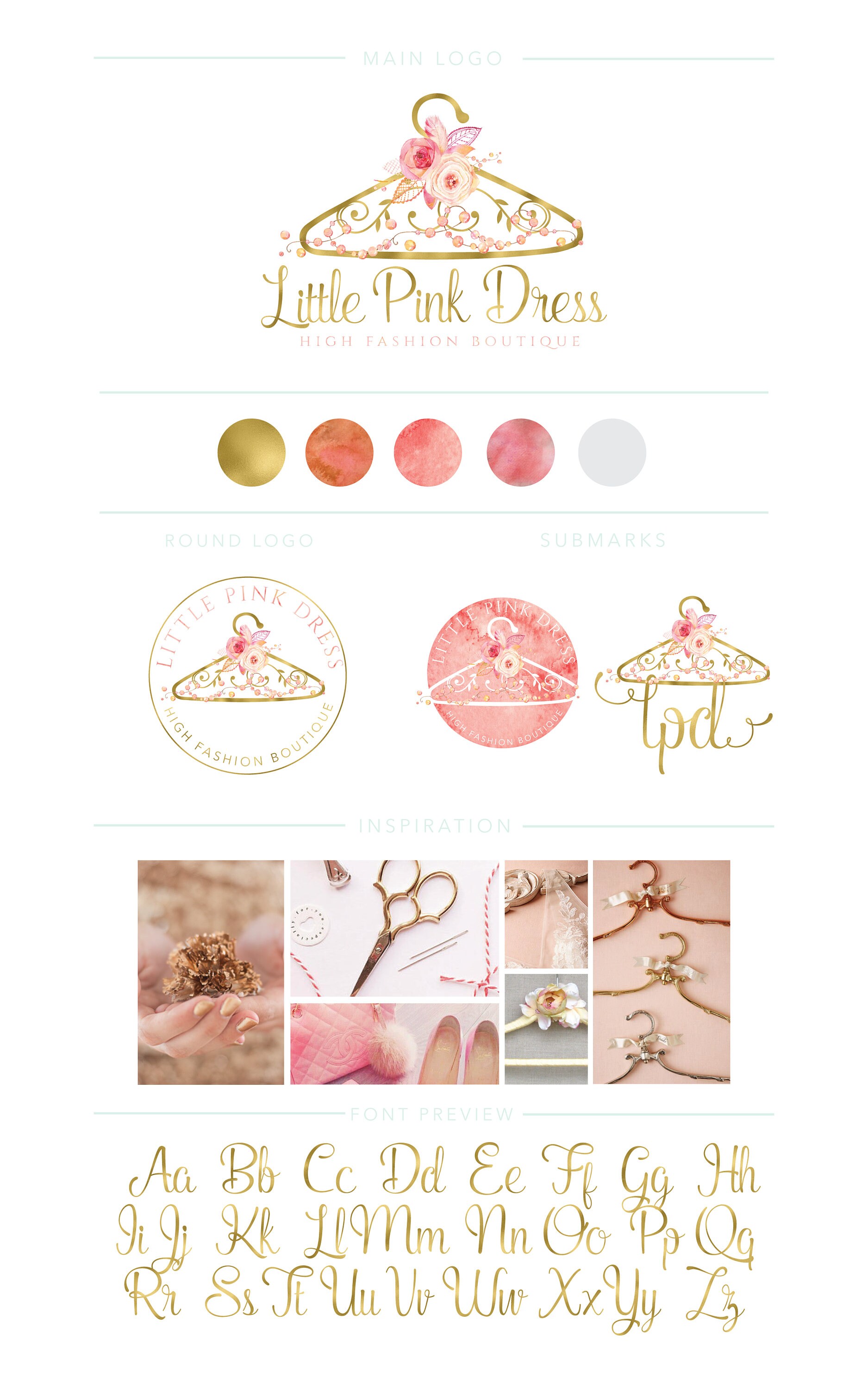 Tailor Couture Clothing Logo Design Hanger Logo Handmade Etsy