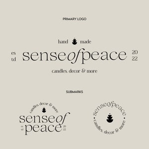 Premade Decor Candle Logo Design | Interior Design Logo Branding | Elegant Minimalist Logo | Shop Logo Design |  Yoga Logo |  Logo Designer