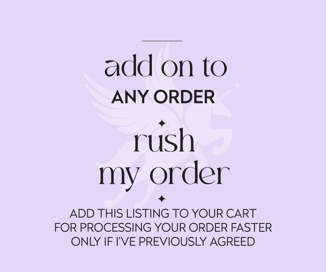 Rush My Order Ticket | for LOGO Designs Only | Rush My Order Request - Etsy
