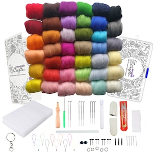 Needle Felting Kit Beginner - DIY Craft Kit for Adults - Christmas Gift - Felting Starter Kit