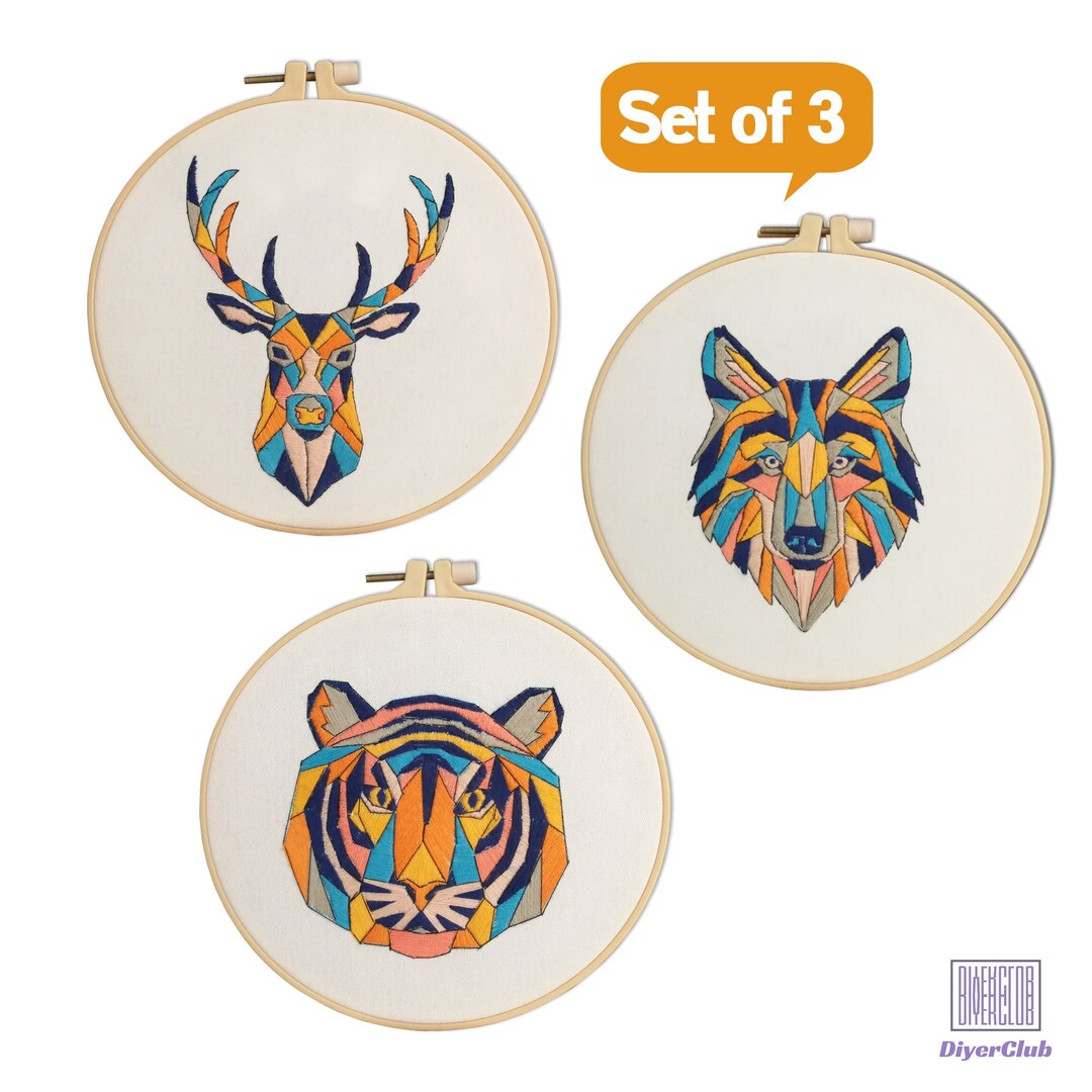 Embroidery Kit for Beginner Hand Embroidery Kit Modern Geometric