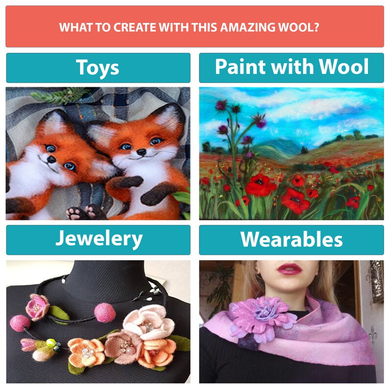 Needle Felting Kit Beginner DIY Craft Kit for Adults Etsy