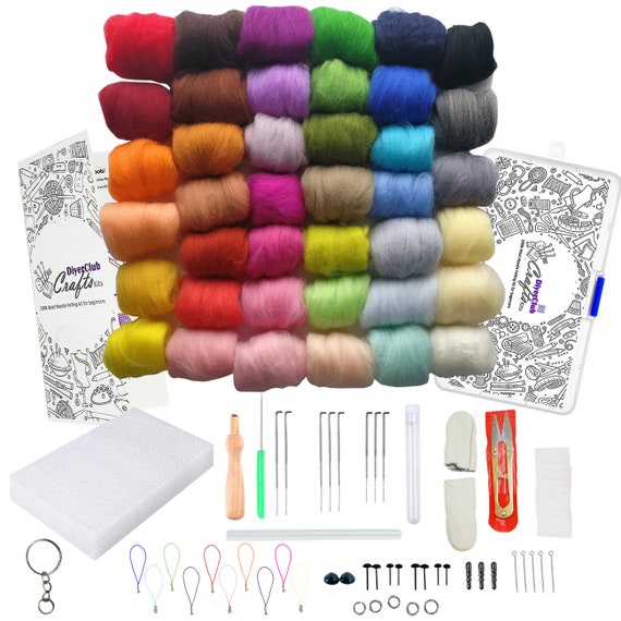 40Pcs Needle Felting Starter Set Kit DIY Hand Craft Making Wool Felt Tools  Mat