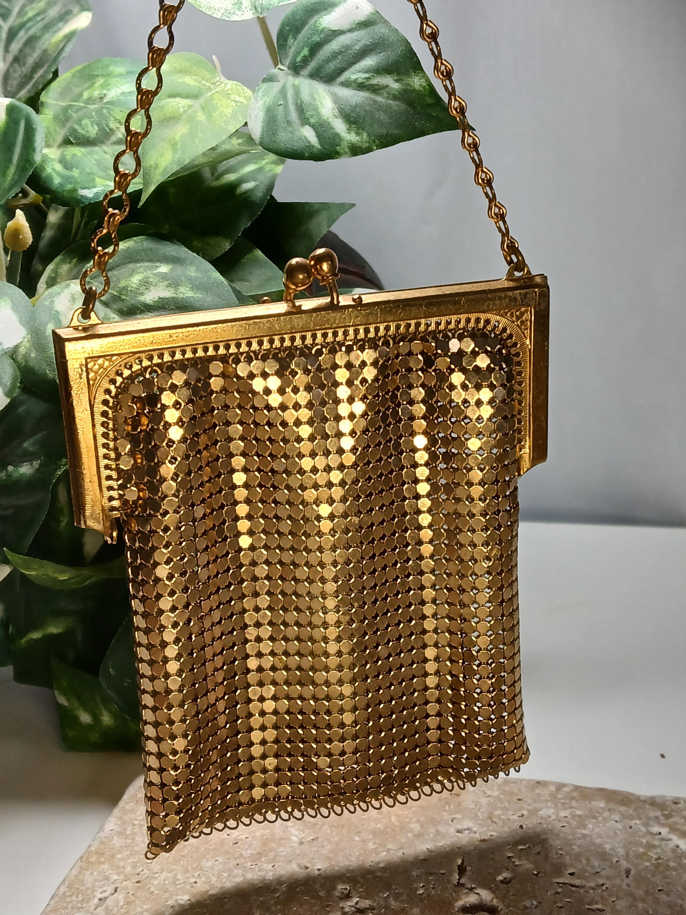 Sac Bandoulière Whiting And Davis Chaîne Maille Or - Occasion Excellent état