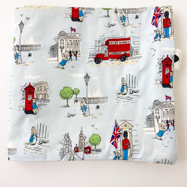 Peter Rabbit visits traditional London Comforter by Calico Clouds