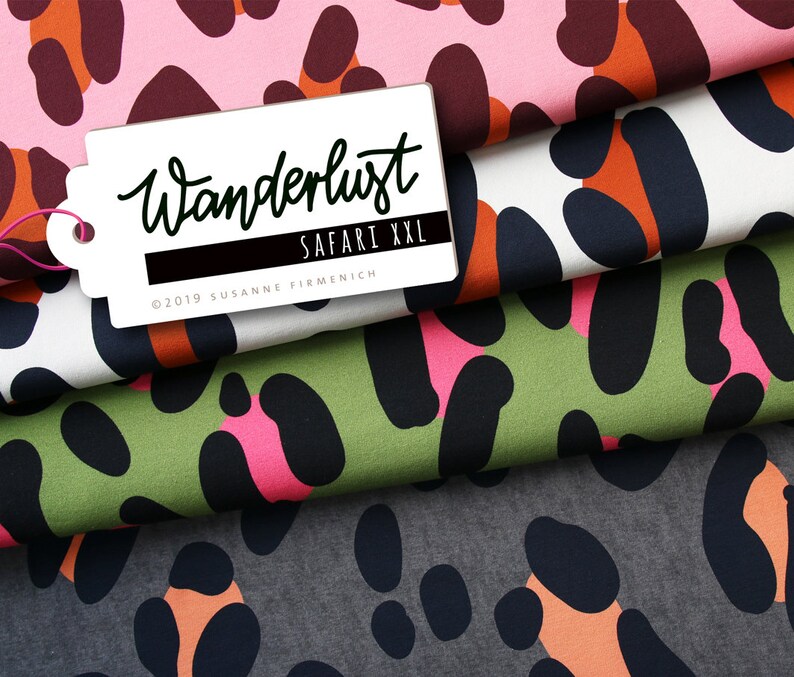Hamburger Liebe Baumwolljersey Wanderlust Safari XXL olivia