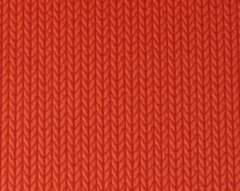 Wanderlust Hamburger Love Knit Knit Luce Rosso Flame Red Orange Jacquard Jersey Organic Fabric Cotton Fabric Cotton Jersey Chunky Albstoff