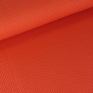 Wanderlust Hamburger Love Knit Knit Luce Rosso Flame Red Orange Jacquard Jersey Organic Fabric Cotton Fabric Cotton Jersey Chunky Albstoff image 2