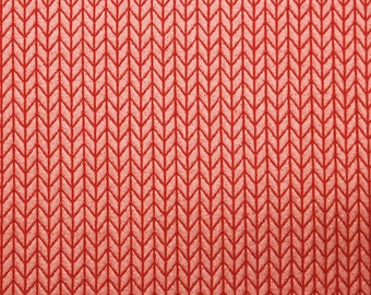 Hamburger Liebe Wanderlust Knit Knit Nude  Pfirsich Flamme Rot Albstoffe Jacquard Bio Jersey Baumwolle Elasthan GOTs kba 50cm je Einheit