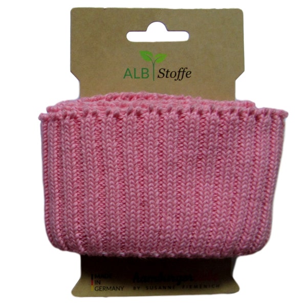 Cuff Me Cozy A03 Pink Scuro organic cuffs Albstoffe Hamburger Liebe organic cuffs coarse knit cuffs