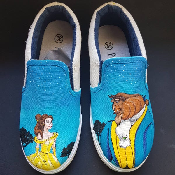 Beauty and the Beast Vans - Etsy