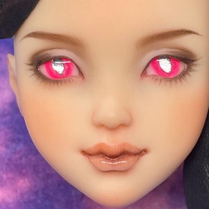10mm cat eye hot pink Reflective Resin BJD Doll Eyes B90