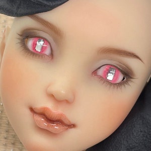 8mm Rectangle Mirror in Pink Resin BJD Doll Eyes E130