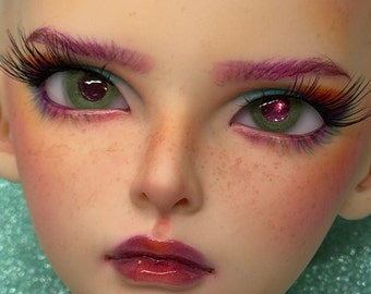 18mm mirror crystal maroon in green Resin BJD Doll Eyes B801