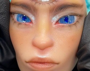 14mm cat gem in blue Resin BJD Doll Eyes I30