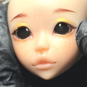 10mm Lavender glitter color chaning to white glitter solid black cherry blossom iris Resin BJD Doll Eyes J243