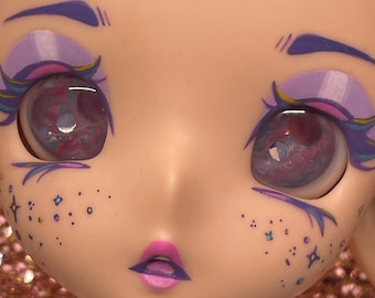 20mm dual gems in galaxy swirl Resin BJD Doll Eyes 12B