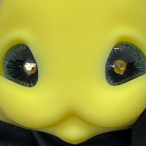14mm Dark teal with black burst and crystal pupil Resin BJD Doll Eyes E137