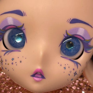 18mm mirror blue style in ocean sky blue mix Resin BJD Doll Eyes 11B