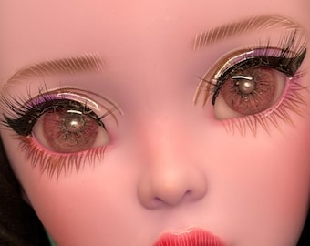 14mm silver pearl in burst mix color Resin BJD Doll Eyes AR4
