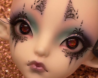 15mm holographic style crystal in black Resin BJD Doll Eyes L42